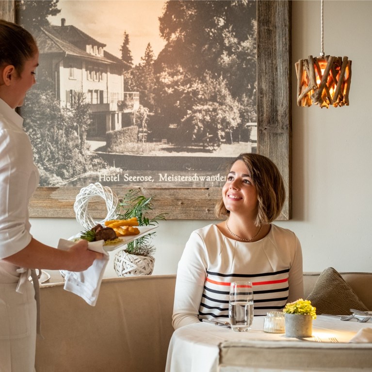 Das Restaurant Seerose in Meisterschwanden, stilvolles Ambiente mit mediterraner Küche