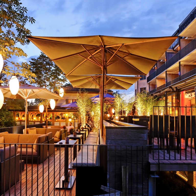 Die Terrasse des Thai Restaurant Samui Thai im Seerose Resort & Spa Meisterschwanden